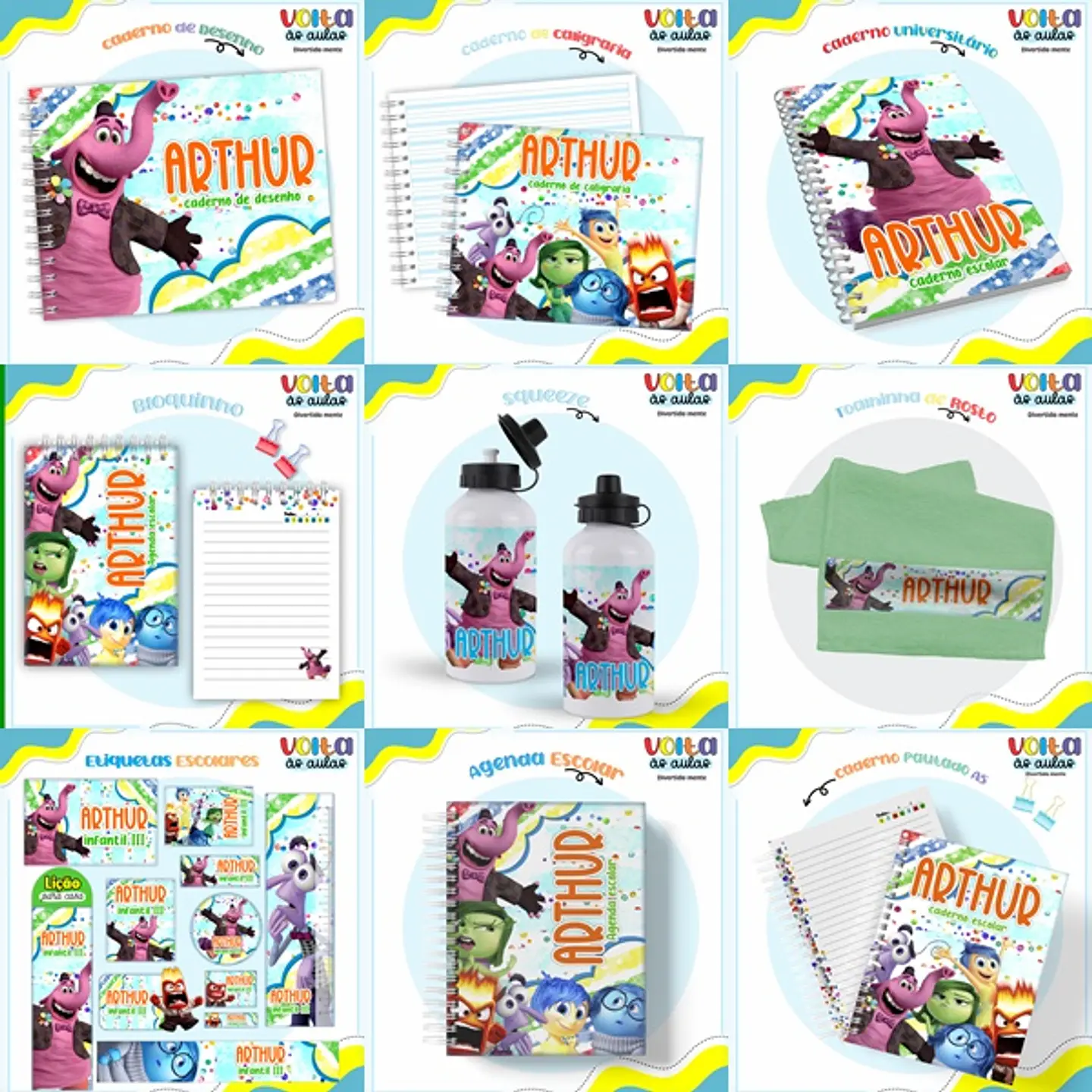 ARQUIVO ENCADERNAÇÃO KIT ESCOLAR DIVERTIDAMENTE - LINA CRIATIVA 1