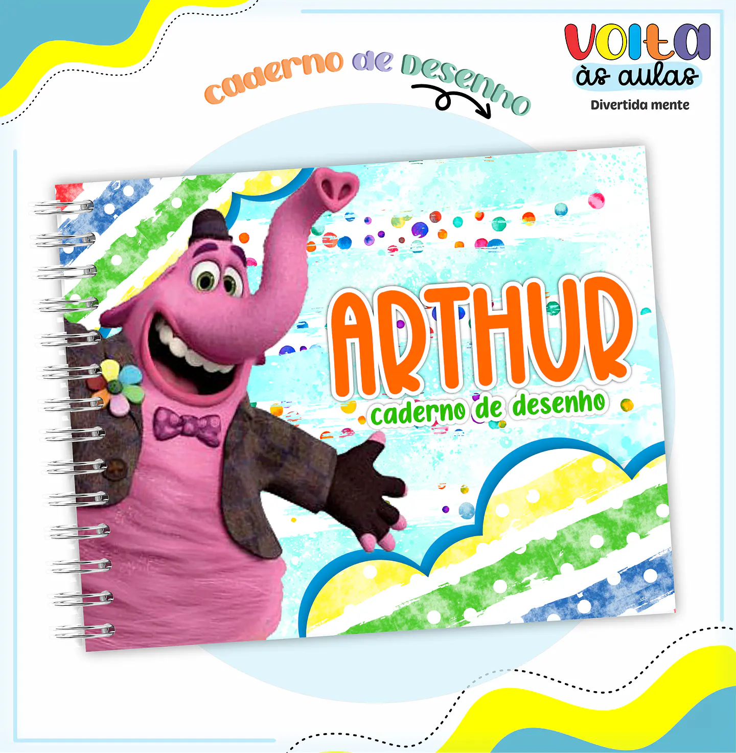 ARQUIVO ENCADERNAÇÃO KIT ESCOLAR DIVERTIDAMENTE - LINA CRIATIVA 2