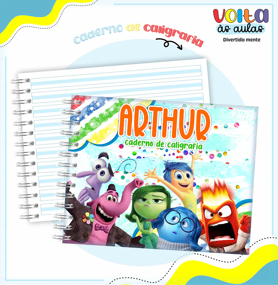 ARQUIVO ENCADERNAÇÃO KIT ESCOLAR DIVERTIDAMENTE - LINA CRIATIVA 3