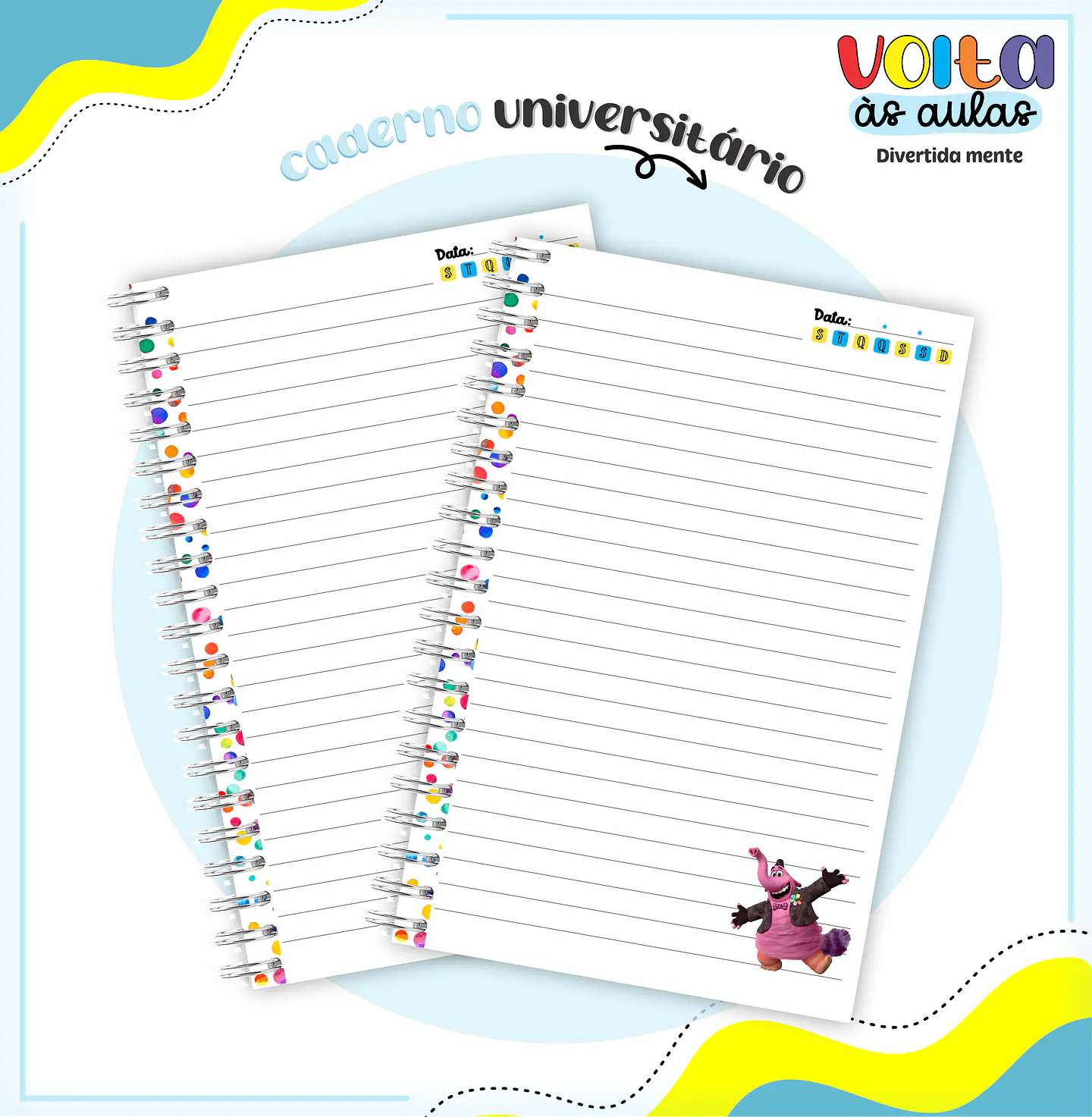 ARQUIVO ENCADERNAÇÃO KIT ESCOLAR DIVERTIDAMENTE - LINA CRIATIVA 4