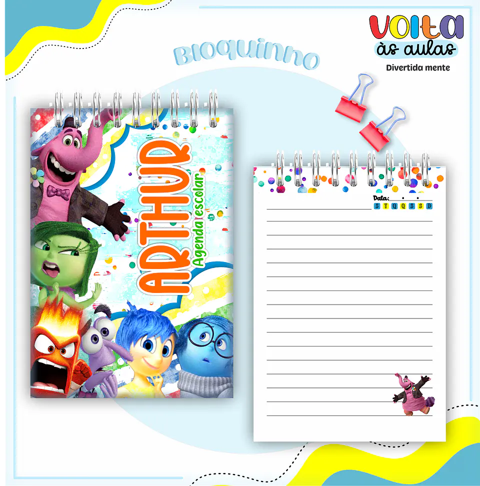 ARQUIVO ENCADERNAÇÃO KIT ESCOLAR DIVERTIDAMENTE - LINA CRIATIVA 6