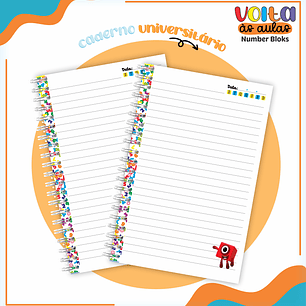 ARQUIVO ENCADERNAÇÃO KIT ESCOLAR NUMBER BLOCKS - LINA CRIATIVA