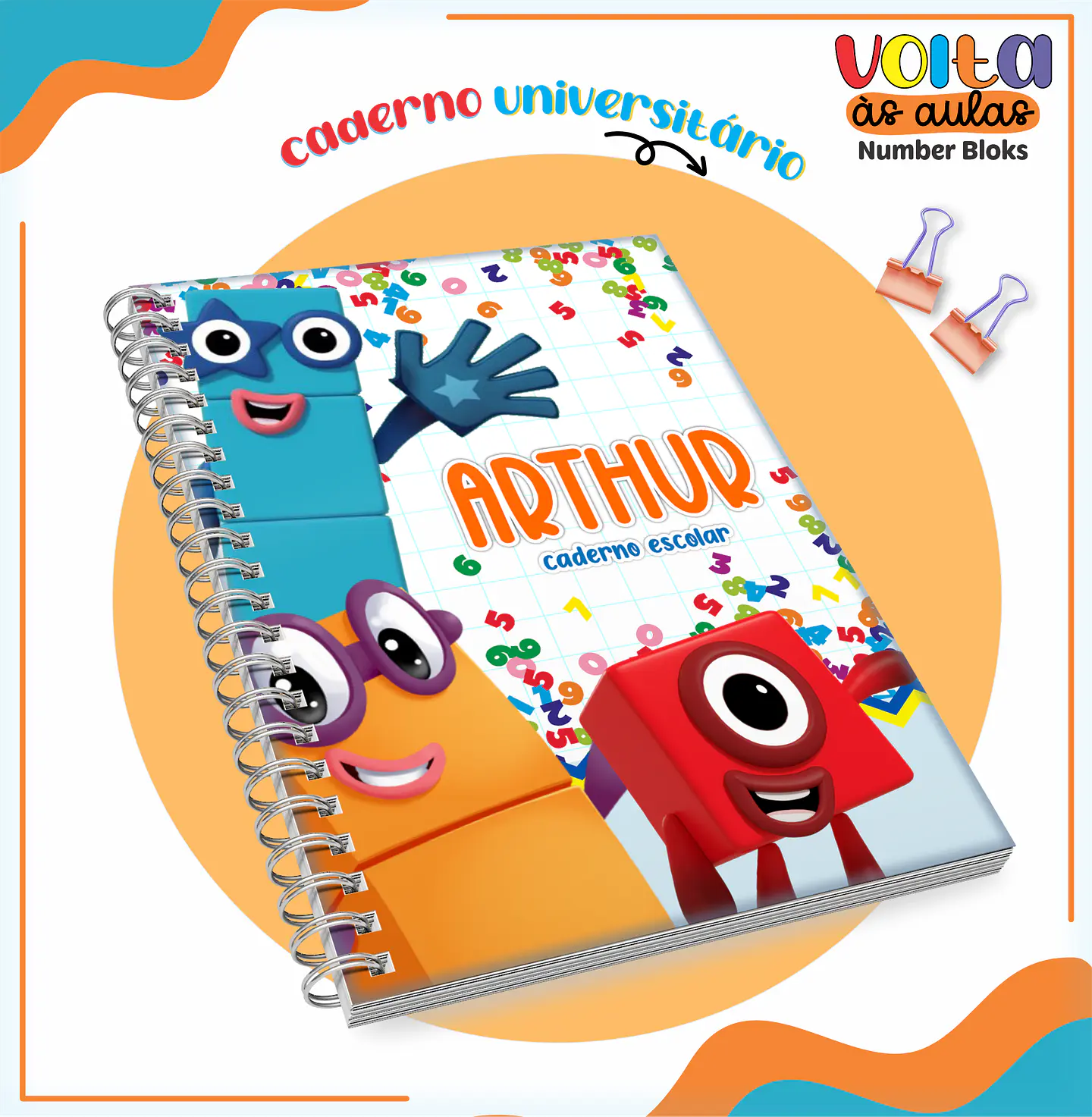 ARQUIVO ENCADERNAÇÃO KIT ESCOLAR NUMBER BLOCKS - LINA CRIATIVA 3