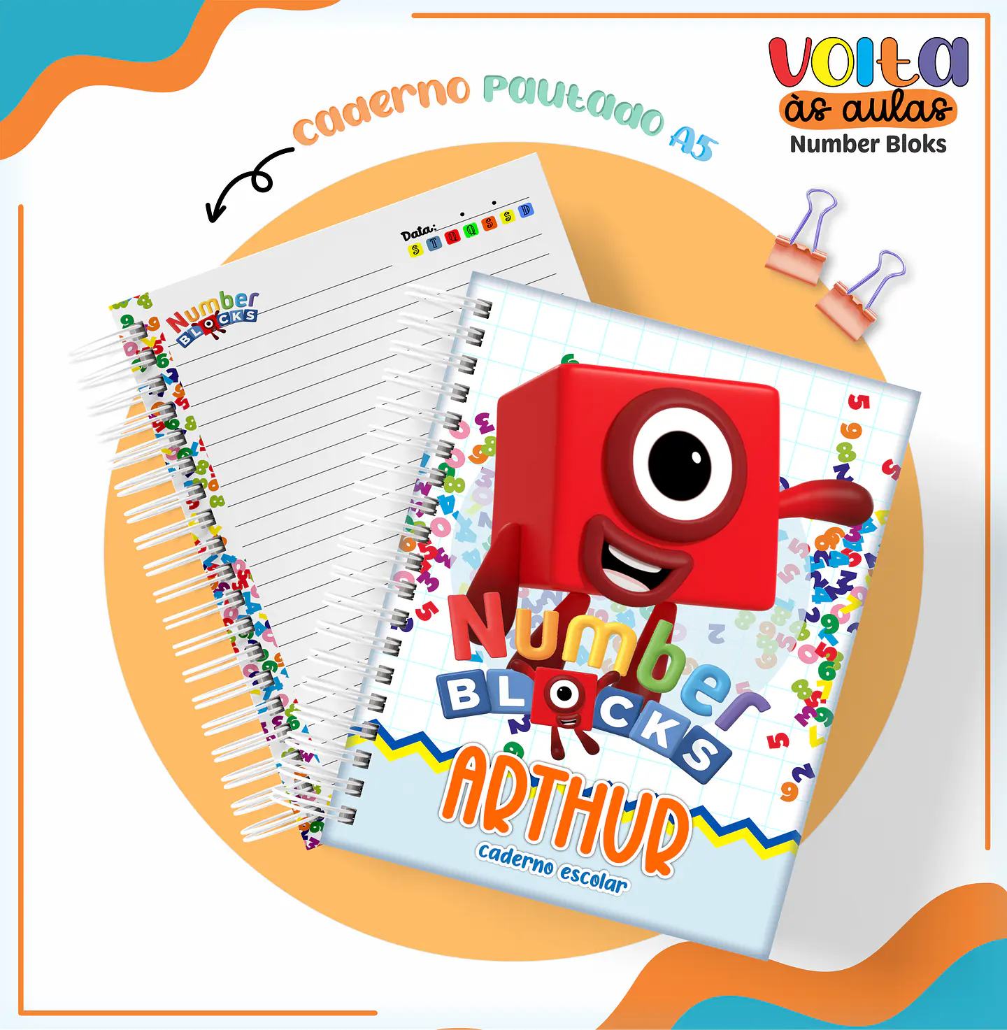 ARQUIVO ENCADERNAÇÃO KIT ESCOLAR NUMBER BLOCKS - LINA CRIATIVA 10