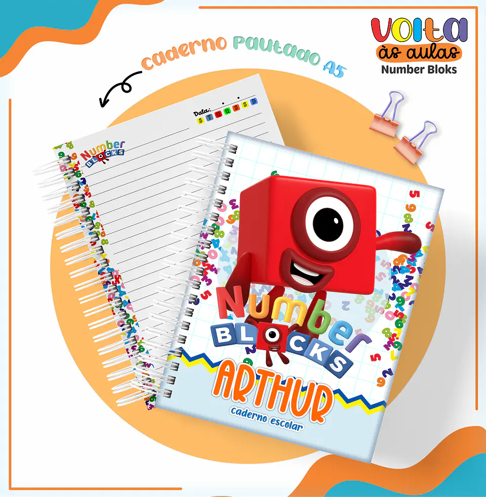 ARQUIVO ENCADERNAÇÃO KIT ESCOLAR NUMBER BLOCKS - LINA CRIATIVA 10