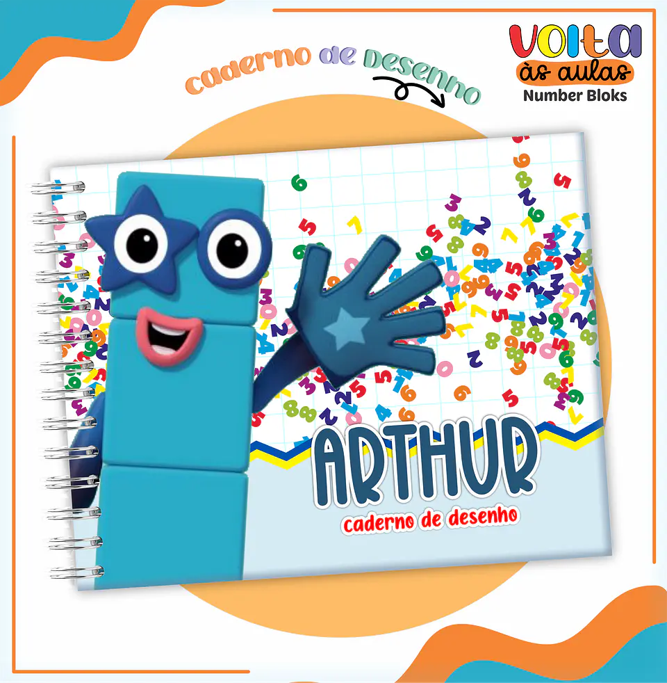 ARQUIVO ENCADERNAÇÃO KIT ESCOLAR NUMBER BLOCKS - LINA CRIATIVA 12