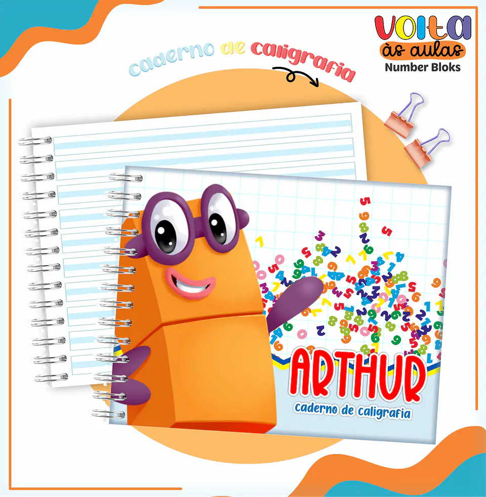 ARQUIVO ENCADERNAÇÃO KIT ESCOLAR NUMBER BLOCKS - LINA CRIATIVA 13