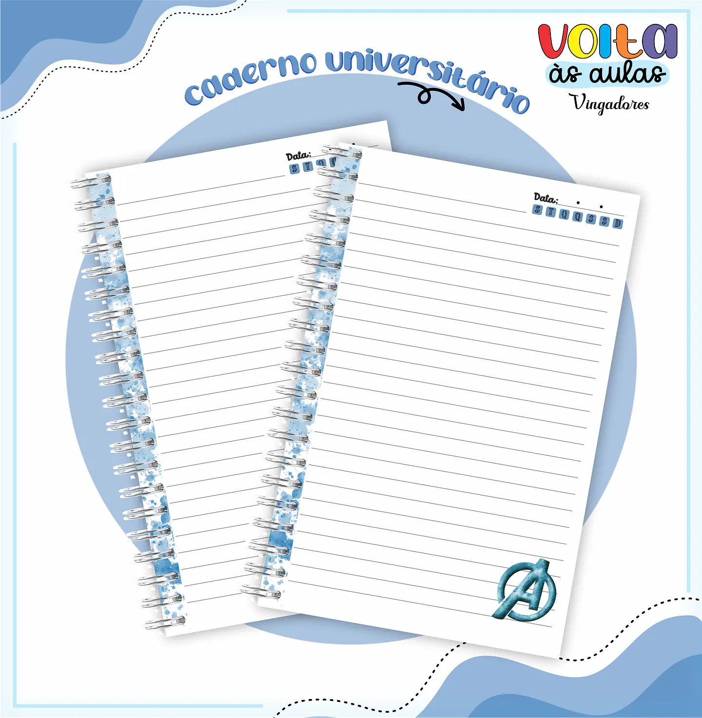 ARQUIVO ENCADERNAÇÃO KIT ESCOLAR VINGADORES - LINA CRIATIVA 4