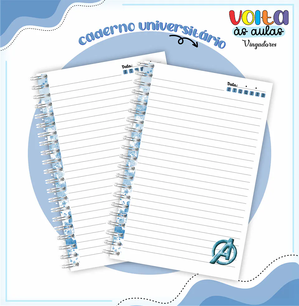 ARQUIVO ENCADERNAÇÃO KIT ESCOLAR VINGADORES - LINA CRIATIVA 4