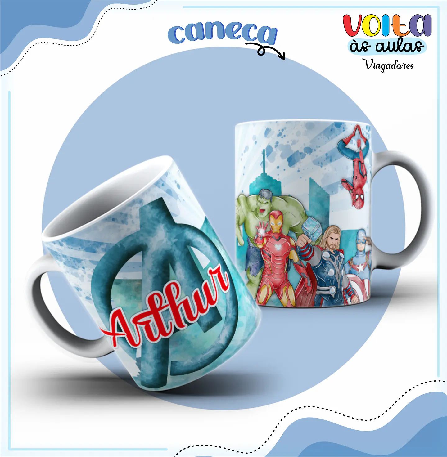ARQUIVO ENCADERNAÇÃO KIT ESCOLAR VINGADORES - LINA CRIATIVA 8