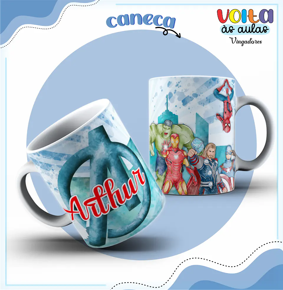 ARQUIVO ENCADERNAÇÃO KIT ESCOLAR VINGADORES - LINA CRIATIVA 8