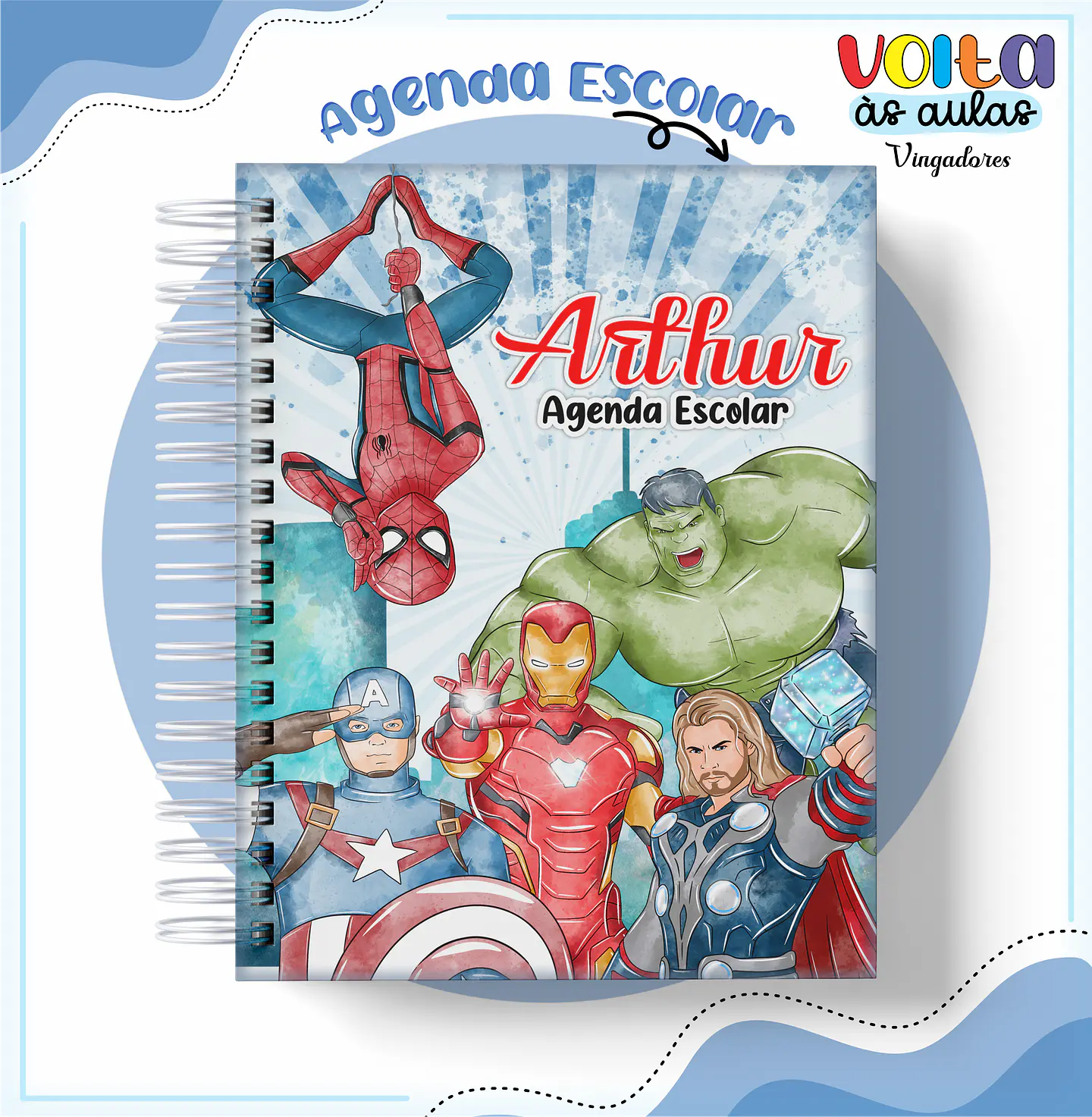ARQUIVO ENCADERNAÇÃO KIT ESCOLAR VINGADORES - LINA CRIATIVA 11