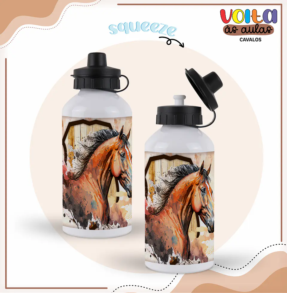 ARQUIVO ENCADERNAÇÃO KIT ESCOLAR CAVALOS - LINA CRIATIVA 6