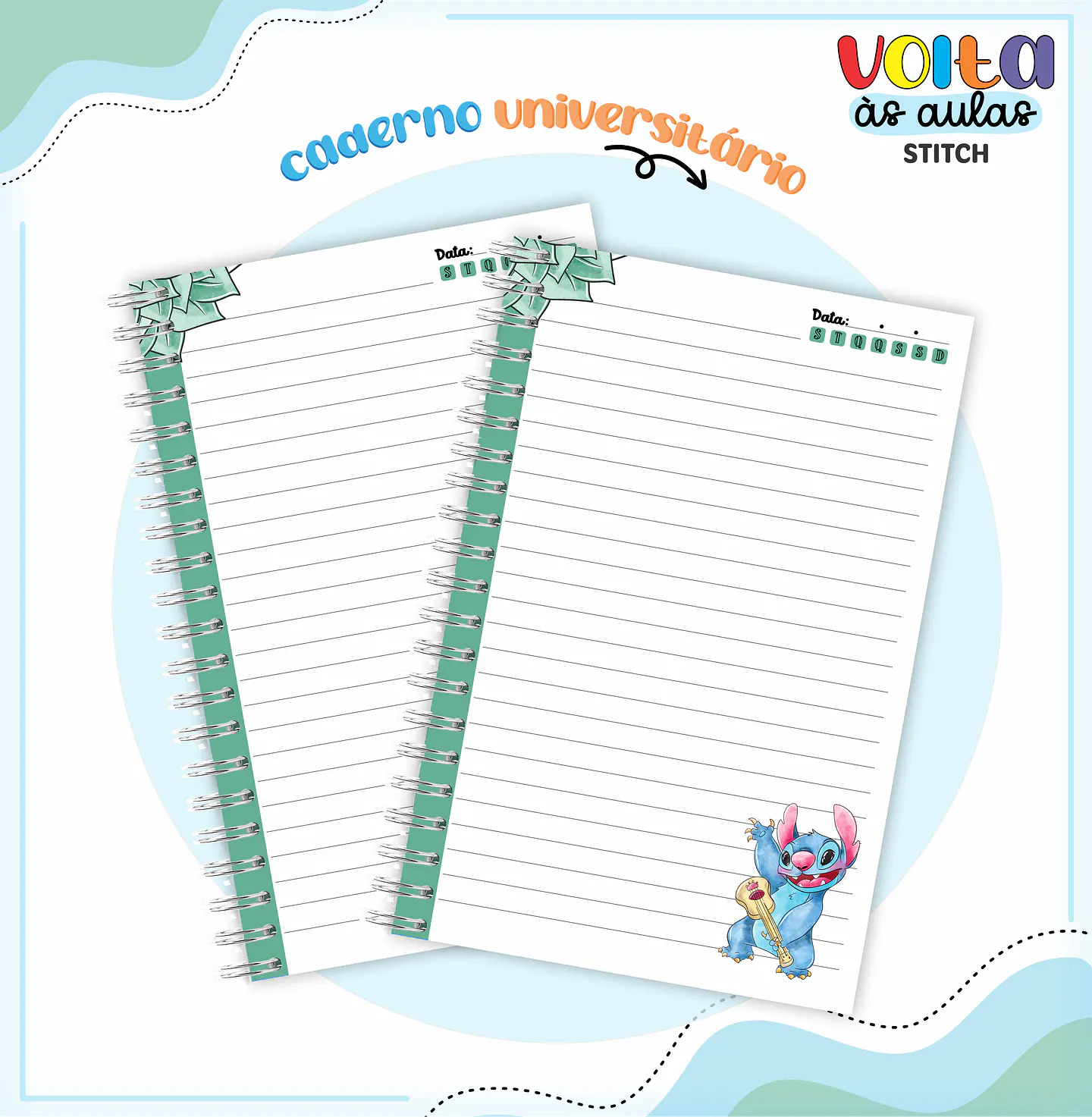 ARQUIVO ENCADERNAÇÃO KIT ESCOLAR STITCH - LINA CRIATIVA 4