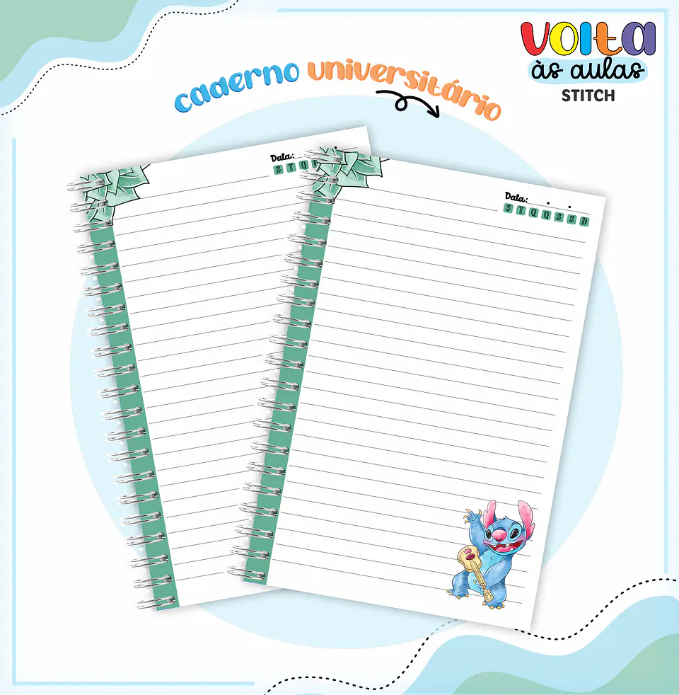 ARQUIVO ENCADERNAÇÃO KIT ESCOLAR STITCH - LINA CRIATIVA 4
