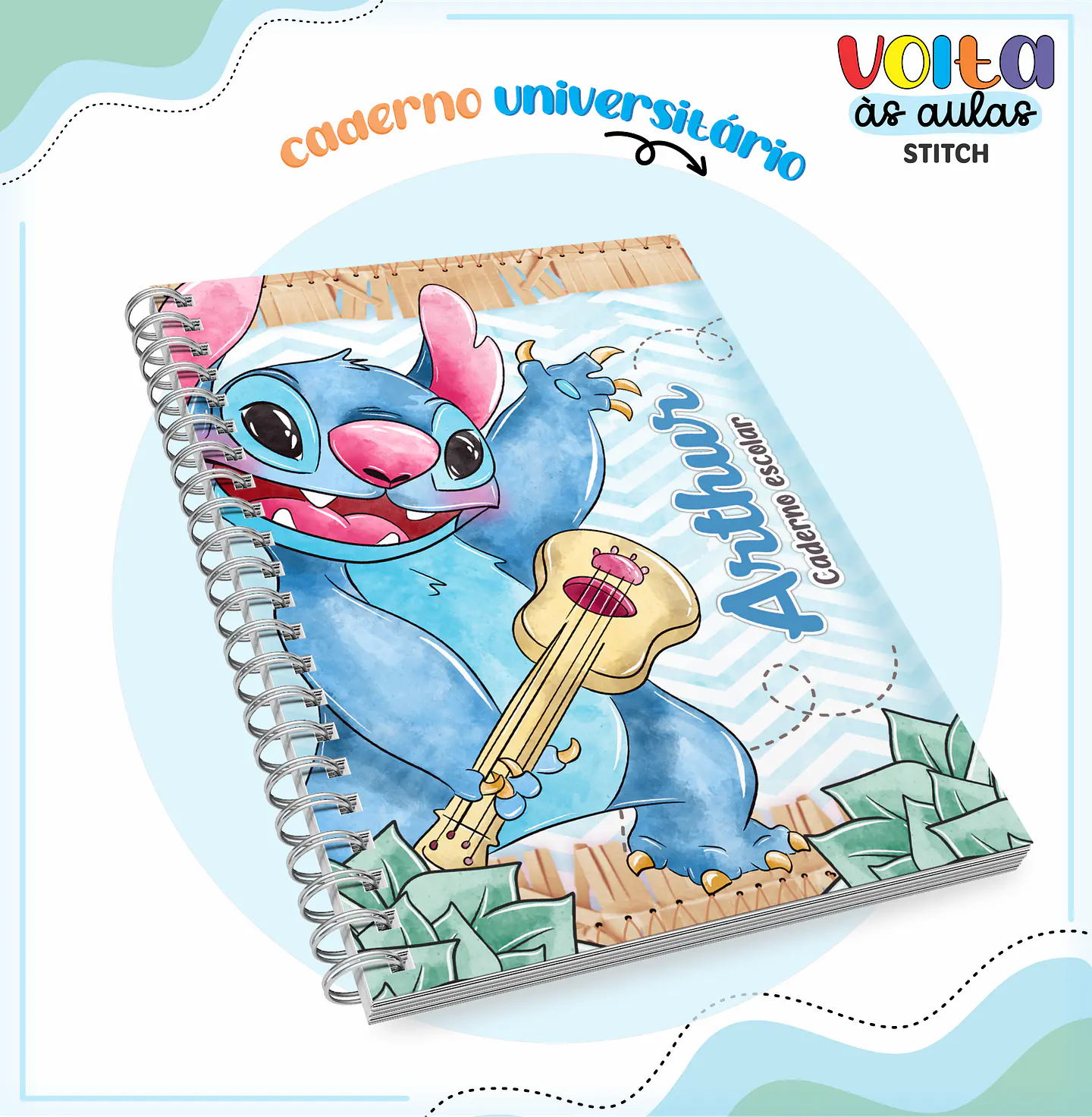 ARQUIVO ENCADERNAÇÃO KIT ESCOLAR STITCH - LINA CRIATIVA 5