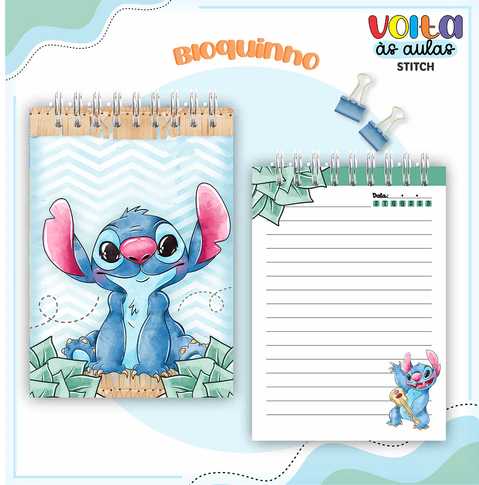 ARQUIVO ENCADERNAÇÃO KIT ESCOLAR STITCH - LINA CRIATIVA 6