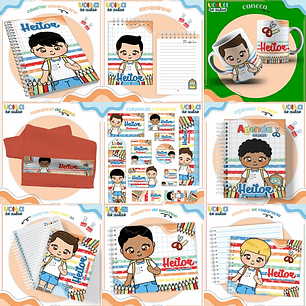 ARQUIVO ENCADERNAÇÃO KIT ESCOLAR ALUNINHOS MENINO - LINA CRIATIVA