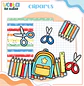 ARQUIVO ENCADERNAÇÃO KIT ESCOLAR ALUNINHOS MENINO - LINA CRIATIVA - Thumbnail 2