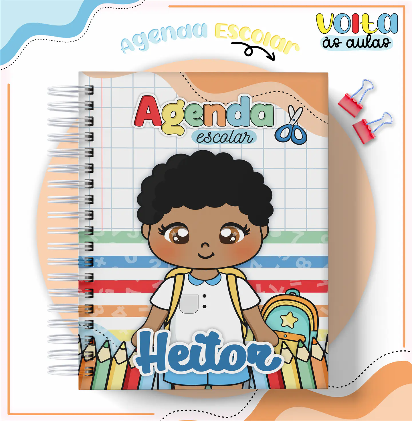 ARQUIVO ENCADERNAÇÃO KIT ESCOLAR ALUNINHOS MENINO - LINA CRIATIVA 4