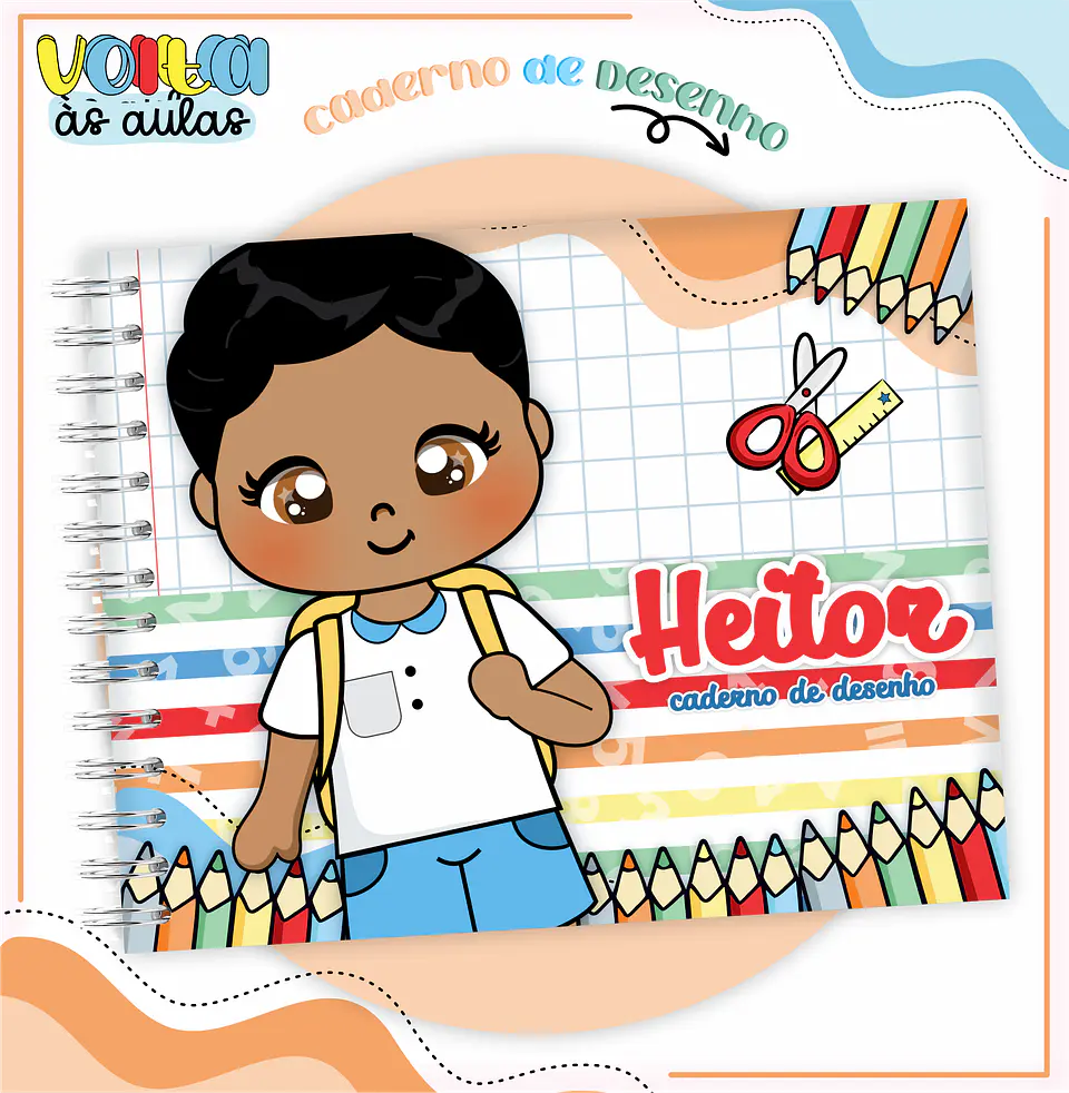 ARQUIVO ENCADERNAÇÃO KIT ESCOLAR ALUNINHOS MENINO - LINA CRIATIVA 7