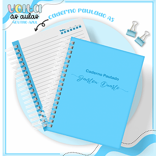 ARQUIVO ENCADERNAÇÃO KIT ESCOLAR NEUTRO AZUL - LINA CRIATIVA