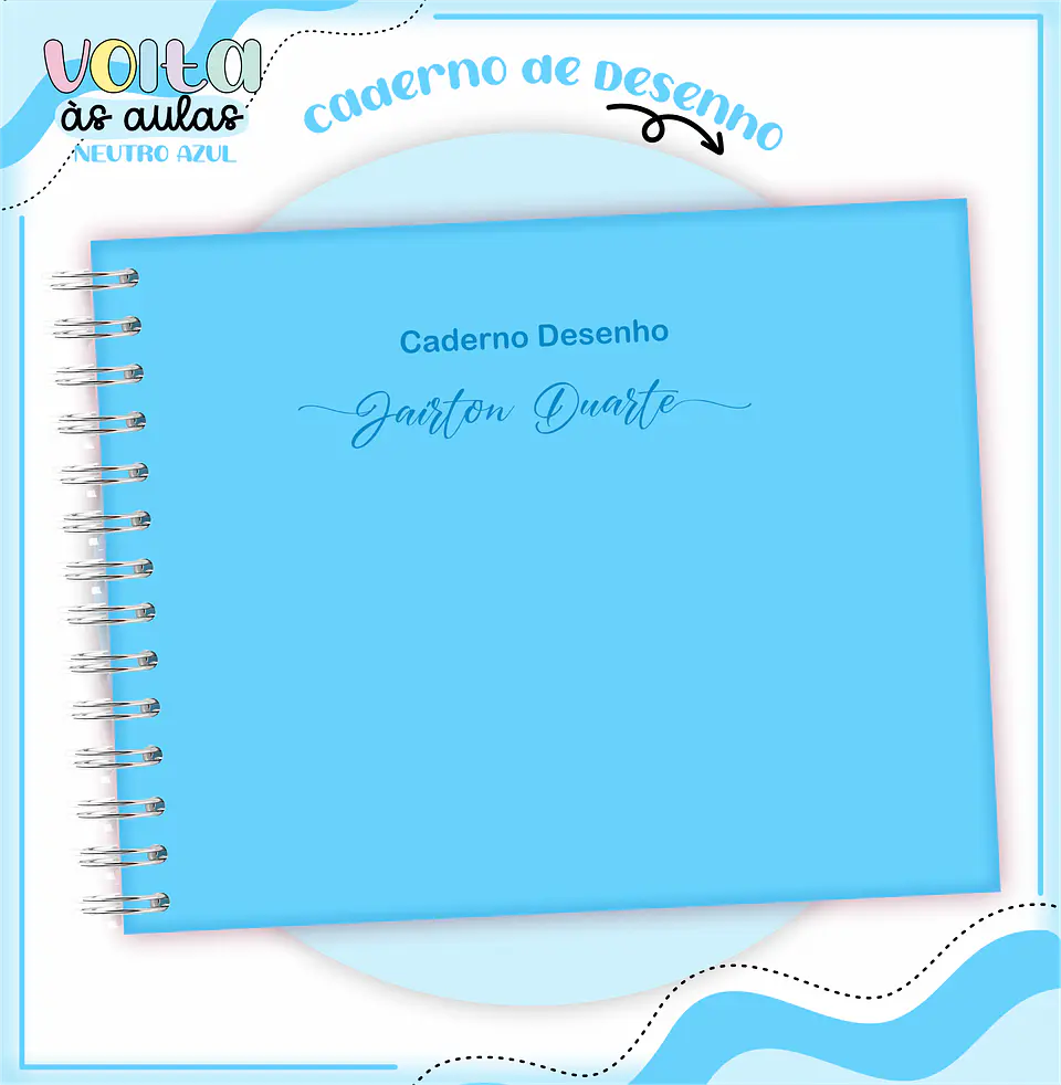 ARQUIVO ENCADERNAÇÃO KIT ESCOLAR NEUTRO AZUL - LINA CRIATIVA 4