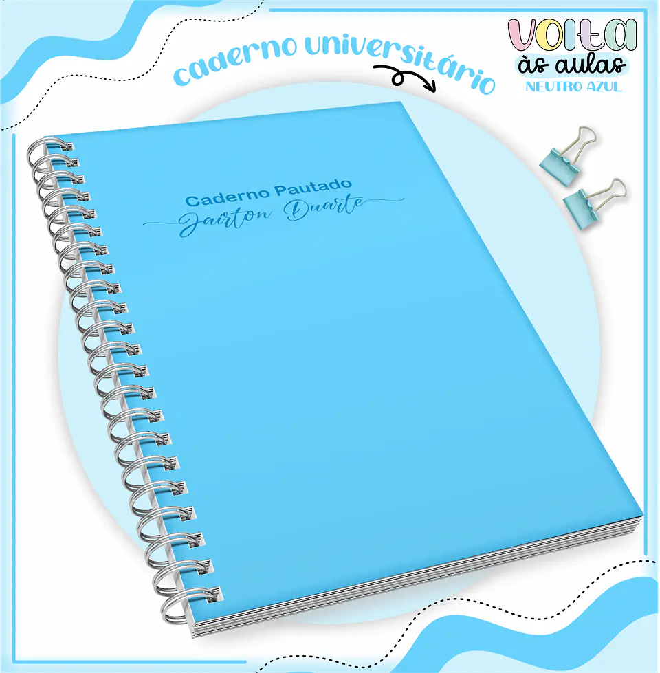 ARQUIVO ENCADERNAÇÃO KIT ESCOLAR NEUTRO AZUL - LINA CRIATIVA 7