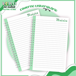 ARQUIVO ENCADERNAÇÃO KIT ESCOLAR NEUTRO VERDE - LINA CRIATIVA