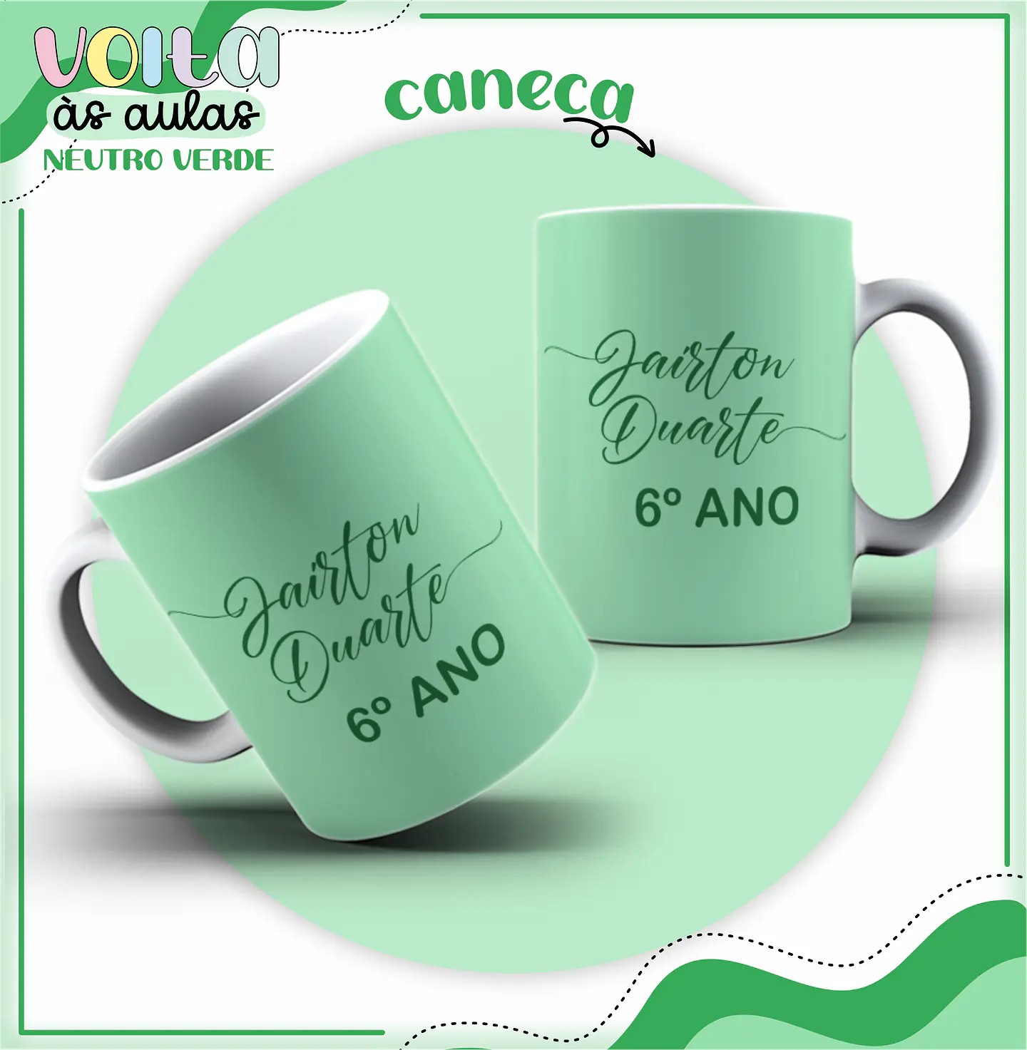 ARQUIVO ENCADERNAÇÃO KIT ESCOLAR NEUTRO VERDE - LINA CRIATIVA 6