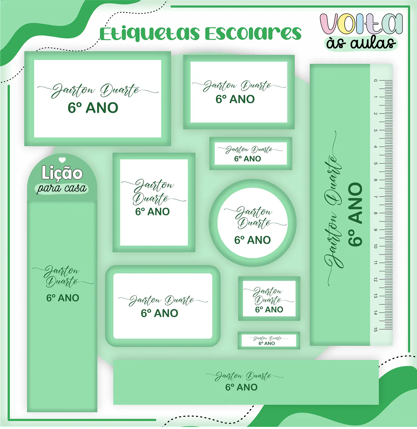 ARQUIVO ENCADERNAÇÃO KIT ESCOLAR NEUTRO VERDE - LINA CRIATIVA 8