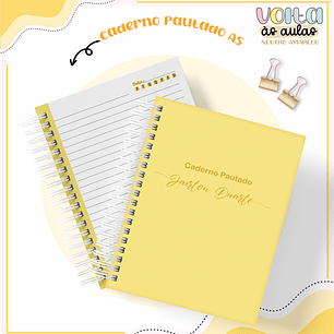 ARQUIVO ENCADERNAÇÃO KIT ESCOLAR NEUTRO AMARELO - LINA CRIATIVA