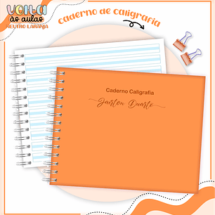 ARQUIVO ENCADERNAÇÃO KIT ESCOLAR NEUTRO LARANJA - LINA CRIATIVA