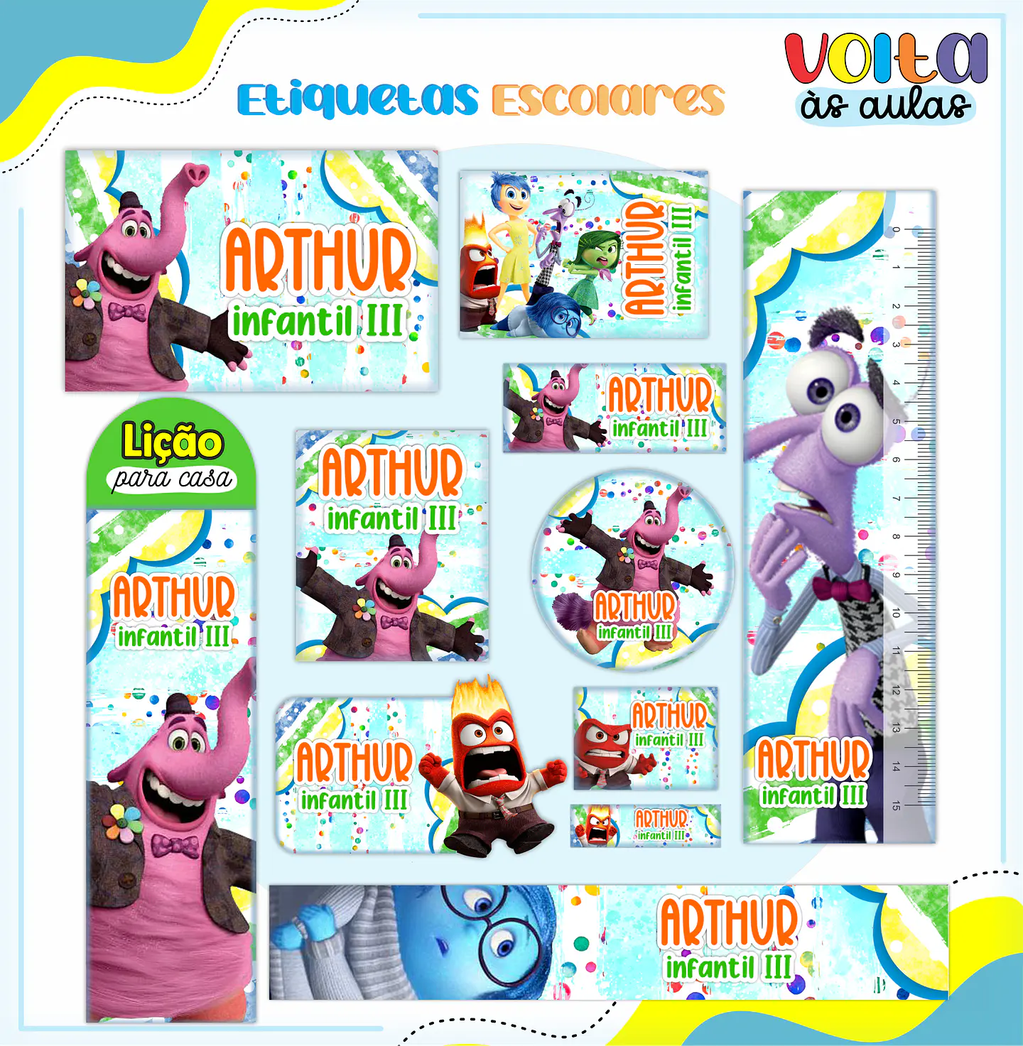 ARQUIVO ETIQUETA ESCOLAR DIVERTIDAMENTE - LINA 1