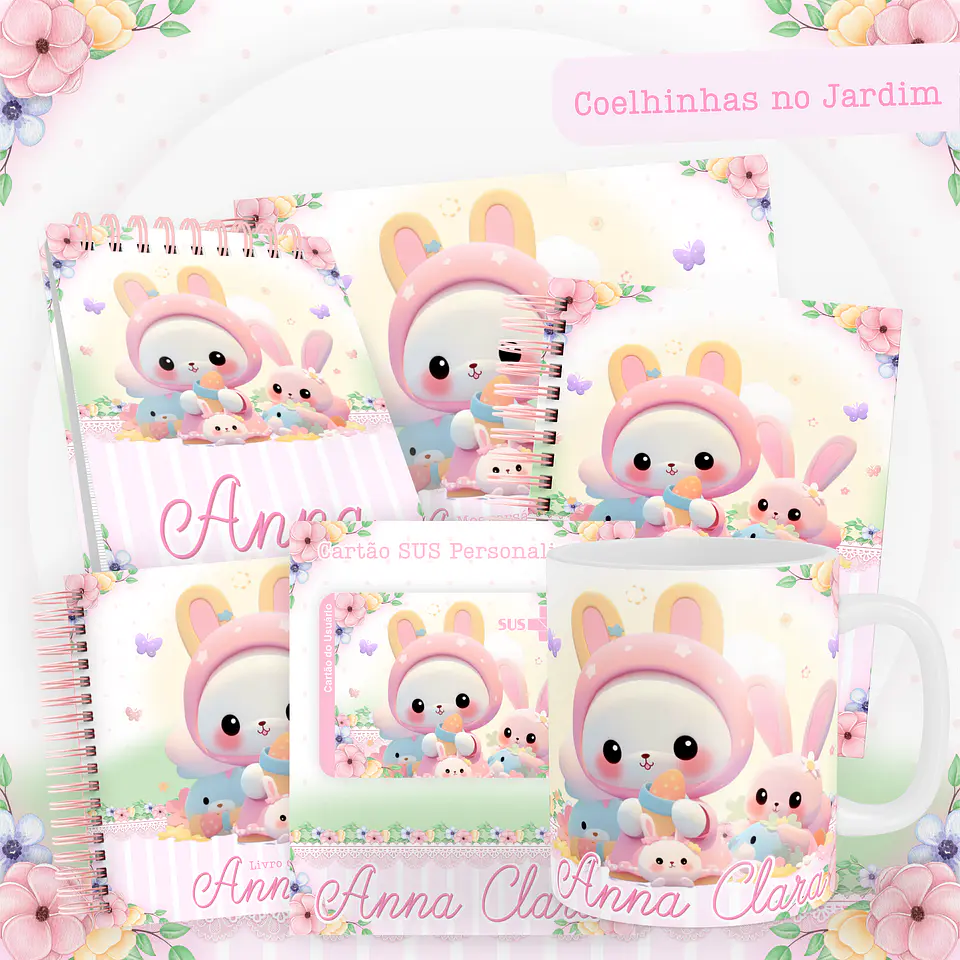 ARQUIVO ENCADERNAÇÃO BABY COELHINHAS NO JARDIM - PAMELLA 1
