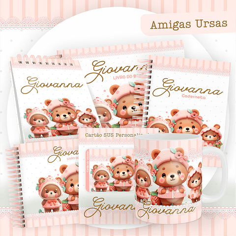 ARQUIVO ENCADERNAÇÃO BABY AMIGAS URSAS - PAMELLA