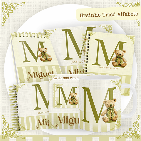 ARQUIVO ENCADERNAÇÃO BABY URSINHO ALFABETO - PAMELLA