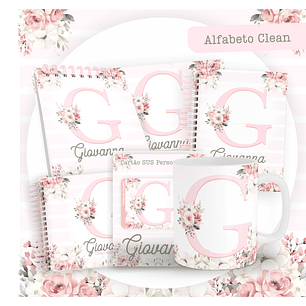 ARQUIVO ENCADERNAÇÃO BABY ALFABETO CLEAN ROSA - PAMELLA