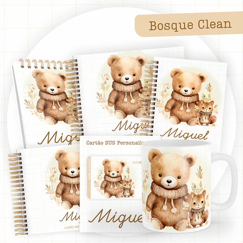 ARQUIVO ENCADERNAÇÃO BABY BOSQUE VINTAGE - PAMELLA