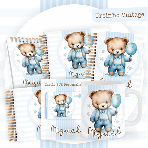 ARQUIVO ENCADERNAÇÃO BABY URSINHO VINTAGE - PAMELLA