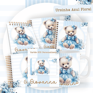 ARQUIVO ENCADERNAÇÃO BABY URSINHA FLORAL - PAMELLA