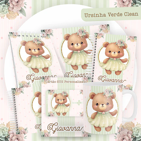 ARQUIVO ENCADERNAÇÃO BABY URSINHA VERDE - PAMELLA