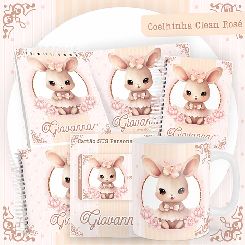 ARQUIVO ENCADERNAÇÃO BABY COELHINHA ROSA - PAMELLA