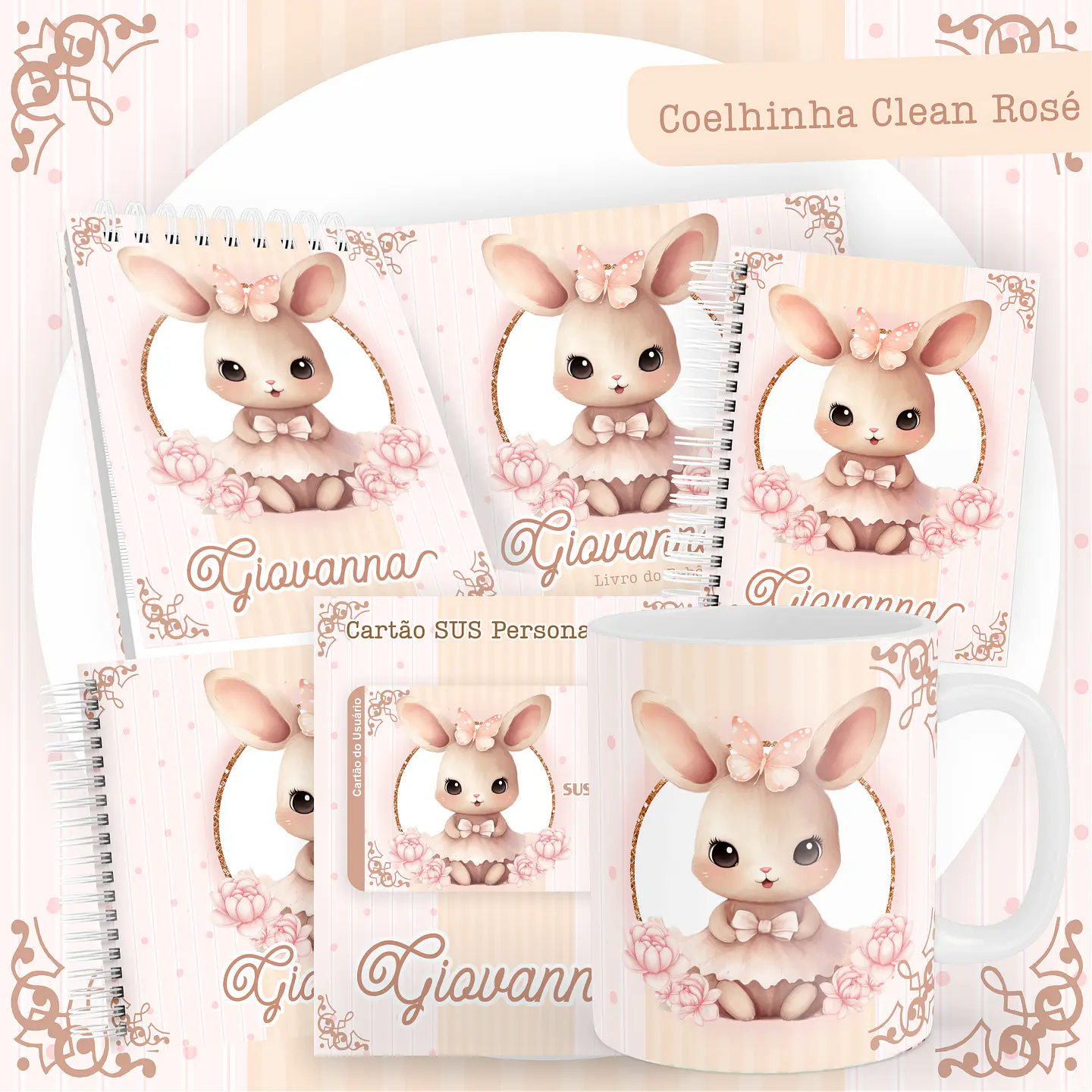 ARQUIVO ENCADERNAÇÃO BABY COELHINHA ROSA - PAMELLA 1
