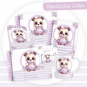 ARQUIVO ENCADERNAÇÃO BABY PANDA LILÁS- PAMELLA