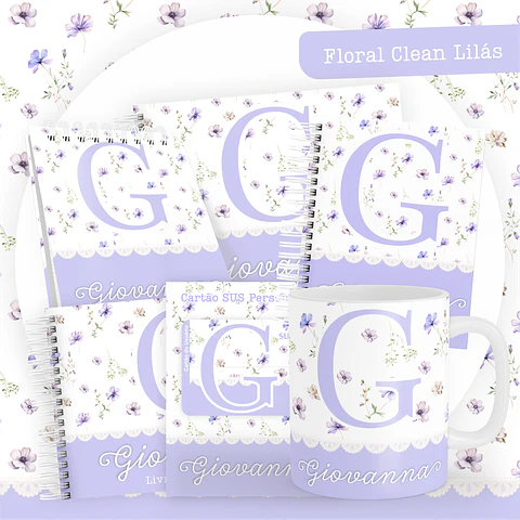 ARQUIVO ENCADERNAÇÃO BABY FLORAL LILÁS - PAMELLA