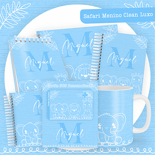 ARQUIVO ENCADERNAÇÃO BABY SAFARI MENINO ALFABETO - PAMELLA