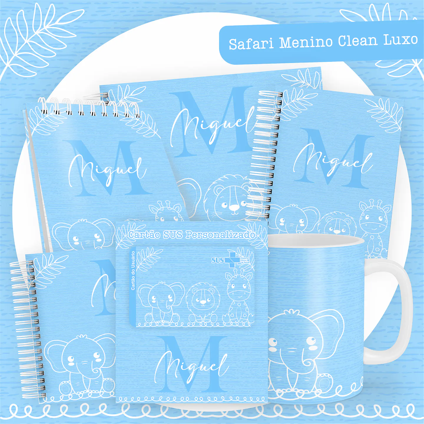 ARQUIVO ENCADERNAÇÃO BABY SAFARI MENINO ALFABETO - PAMELLA 1