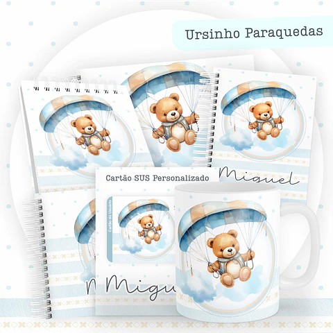 ARQUIVO ENCADERNAÇÃO BABY URSINHO PARAQUEDAS - PAMELLA