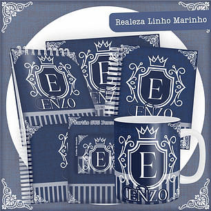 ARQUIVO ENCADERNAÇÃO BABY REALEZA AZUL MARINHO - PAMELLA